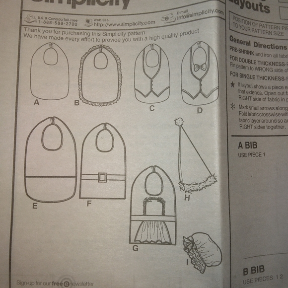 Simplicity 2687 Adult Clothing Protectors and hats in one size - Picture 4 of 5